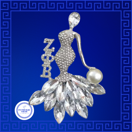 Zeta Lady Pin with Pearl