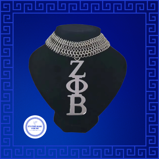 Stacked Z PHI B Letter Necklace