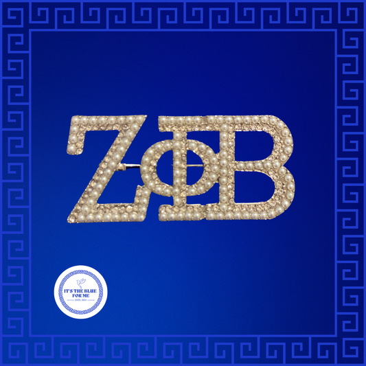 White Stone and Pearl Z Phi B Pin