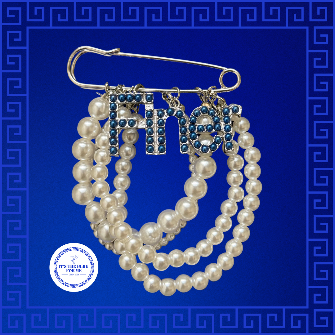 Blue Pearl Finer Safety Pin Broach
