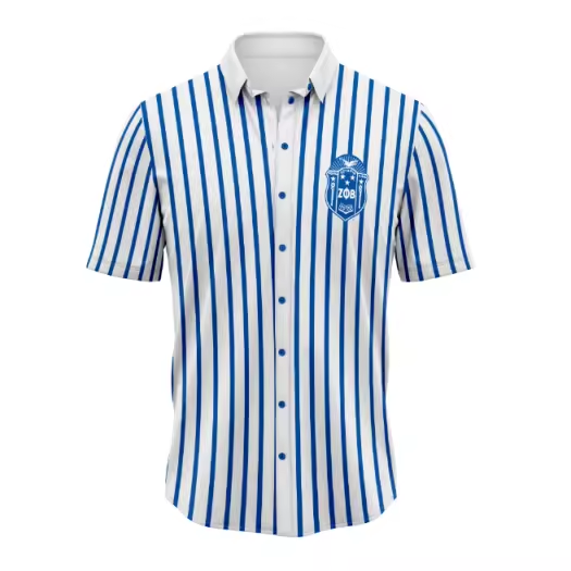ZETA PHI BETA CASUAL BUTTON DOWN DRESS SHIRT – Everyday Finer Style