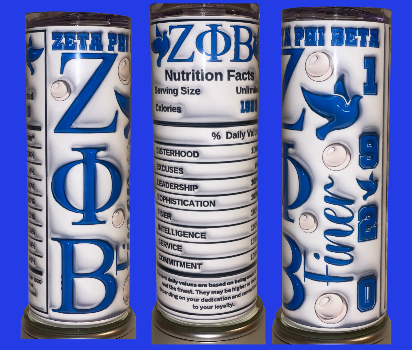 Z Phi B Ingredients Tumbler